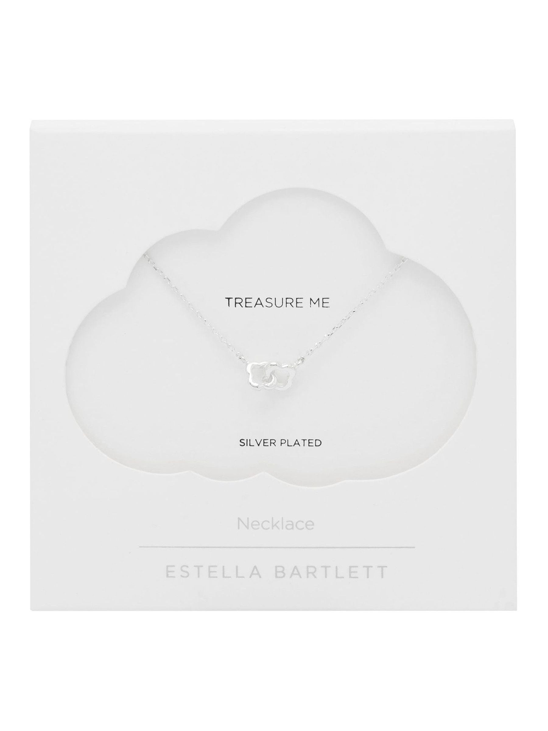 Estella Bartlett silver tone flower necklace 44-48cm - British product