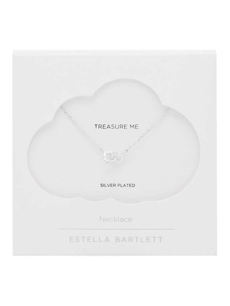 Estella Bartlett silver tone flower necklace 44-48cm - British product