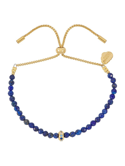 Next Bracelet Doré Lapis Lazuli avec Breloque Pavée de Zircon Cubique - Achetez en ligne chez McGrocer