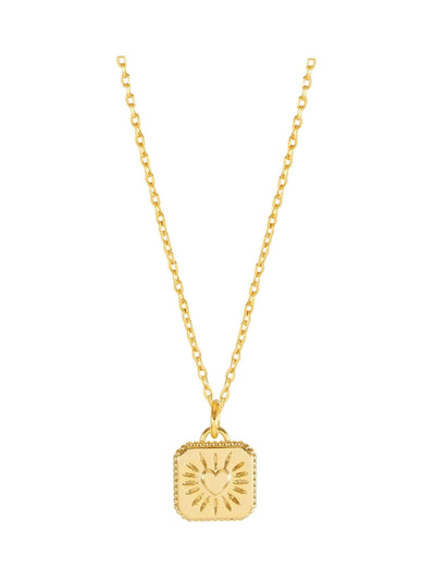 Next Gold Tone Bobble Heart Tablet Necklace with 44-48cm Chain- Buy online at McGrocer