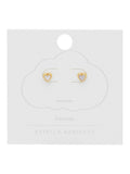 Estella Bartlett Gold Tone Pink Pearl Heart Stud Earrings