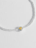 Estella Bartlett Silver Tone Heart Disc Bead Bracelet - British product