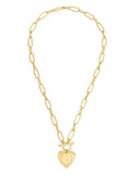 Estella Bartlett gold tone waterproof molten heart necklace 44-48cm - British product