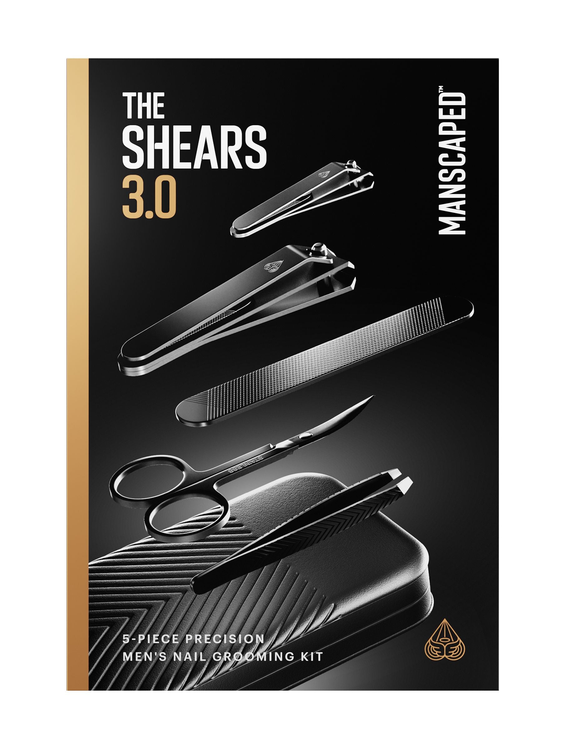 5-Piece Precision Men's Nail Grooming Kit with Stainless Steel Tools