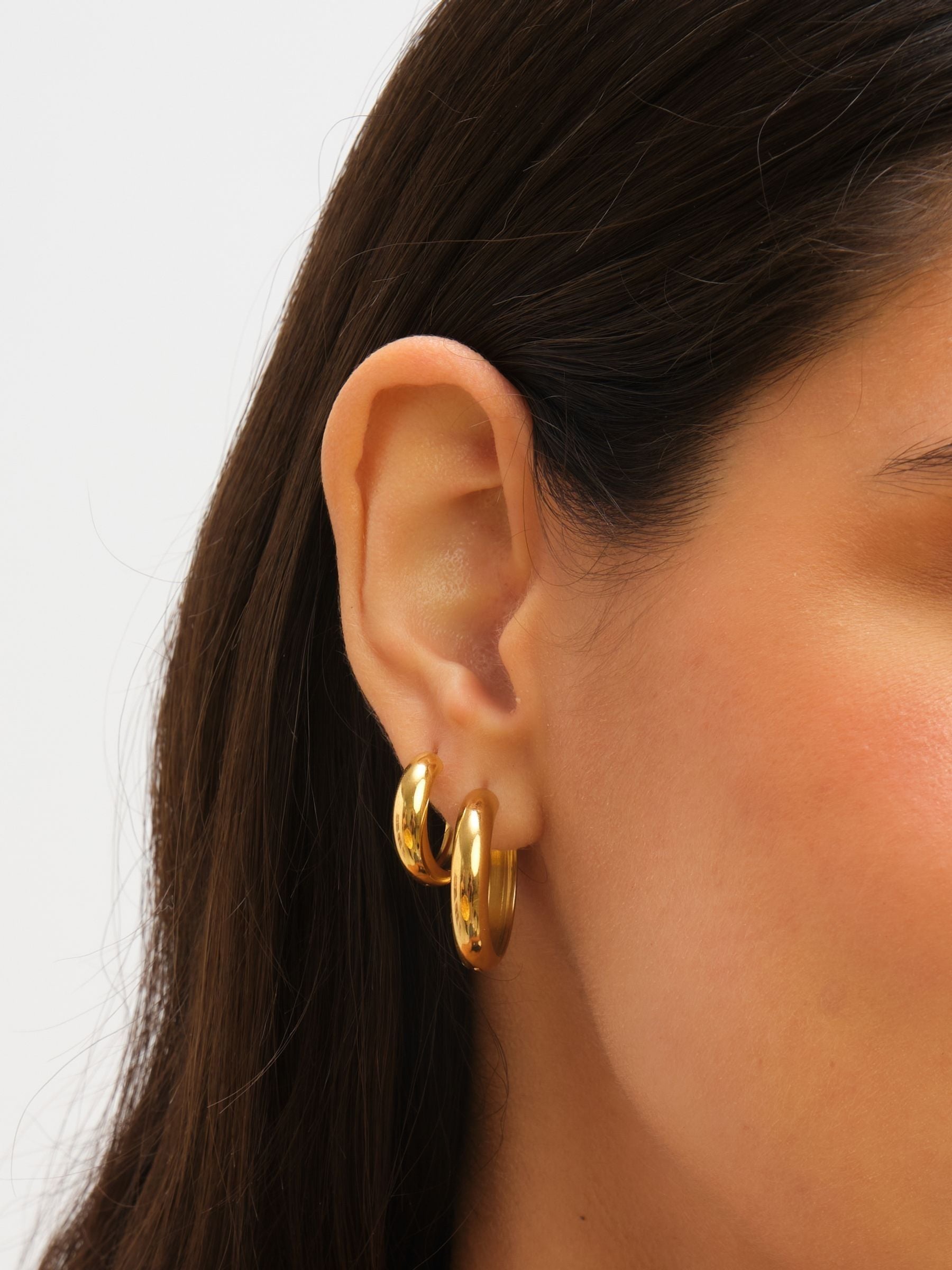 Jon Richard gold plated stainless steel small hoop earrings, UK version