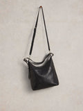 White Stuff black Sophia cross-body bag in leather, imported from the UK