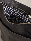 White Stuff black Sophia cross-body bag in leather, imported from the UK