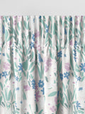 Purple gouache floral made to measure curtains, British brand