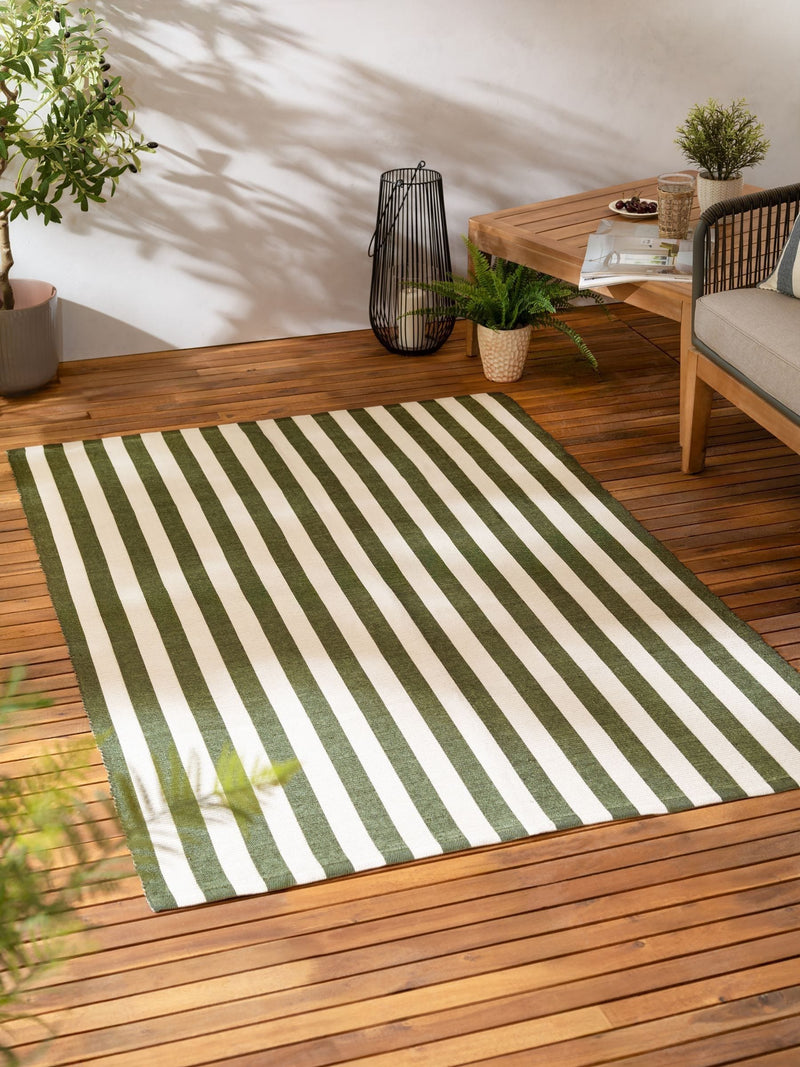 Yard Evergreen Hayle Stripe Outdoor Rug
