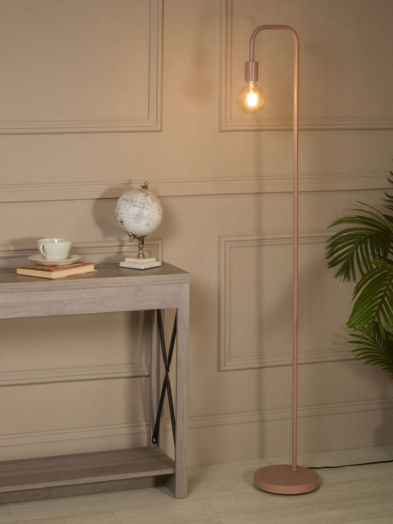 Searchlight matt pink floor lamp 155cm, imported from the UK