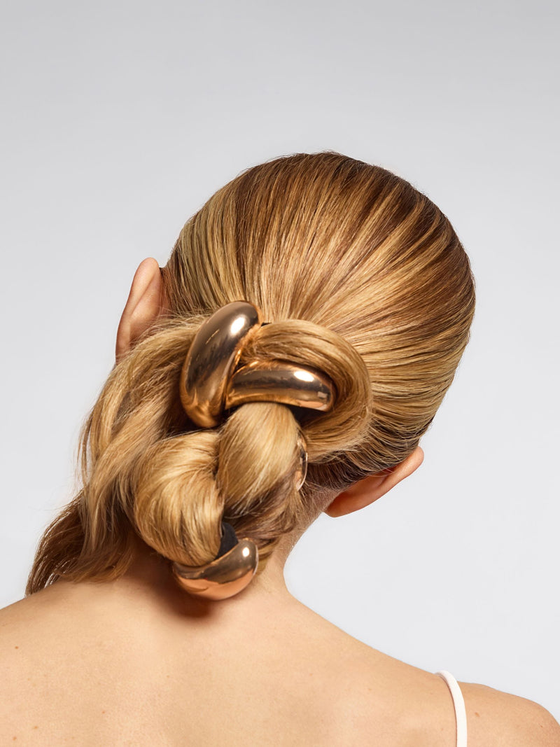 Kitsch medium gold cloud ponytail cuff - British product