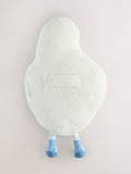 Blue and white foam hand cushion novelty item, imported from the UK