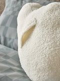 Blue and white foam hand cushion novelty item, imported from the UK