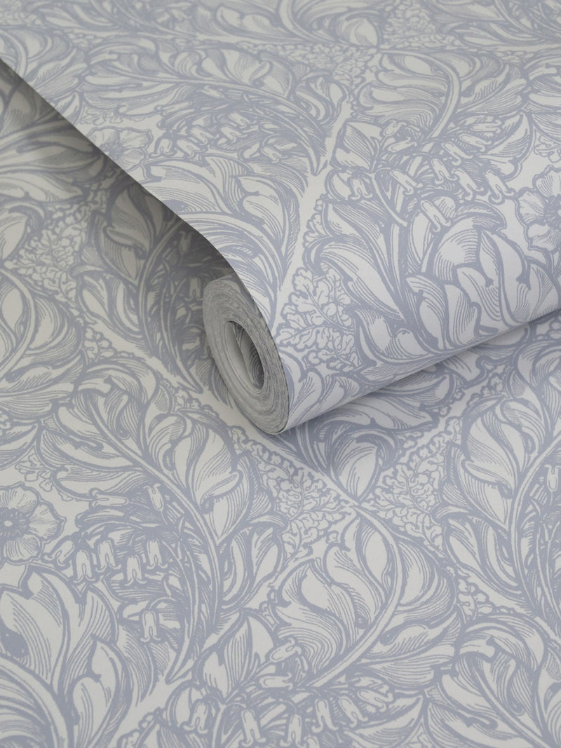 Laurence Llewelyn-Bowen Rambleicious wallpaper sample blue floral A4 (British brand)