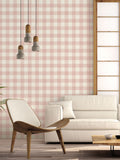Galerie Pink French Country Plaid A4 Wallpaper Sample