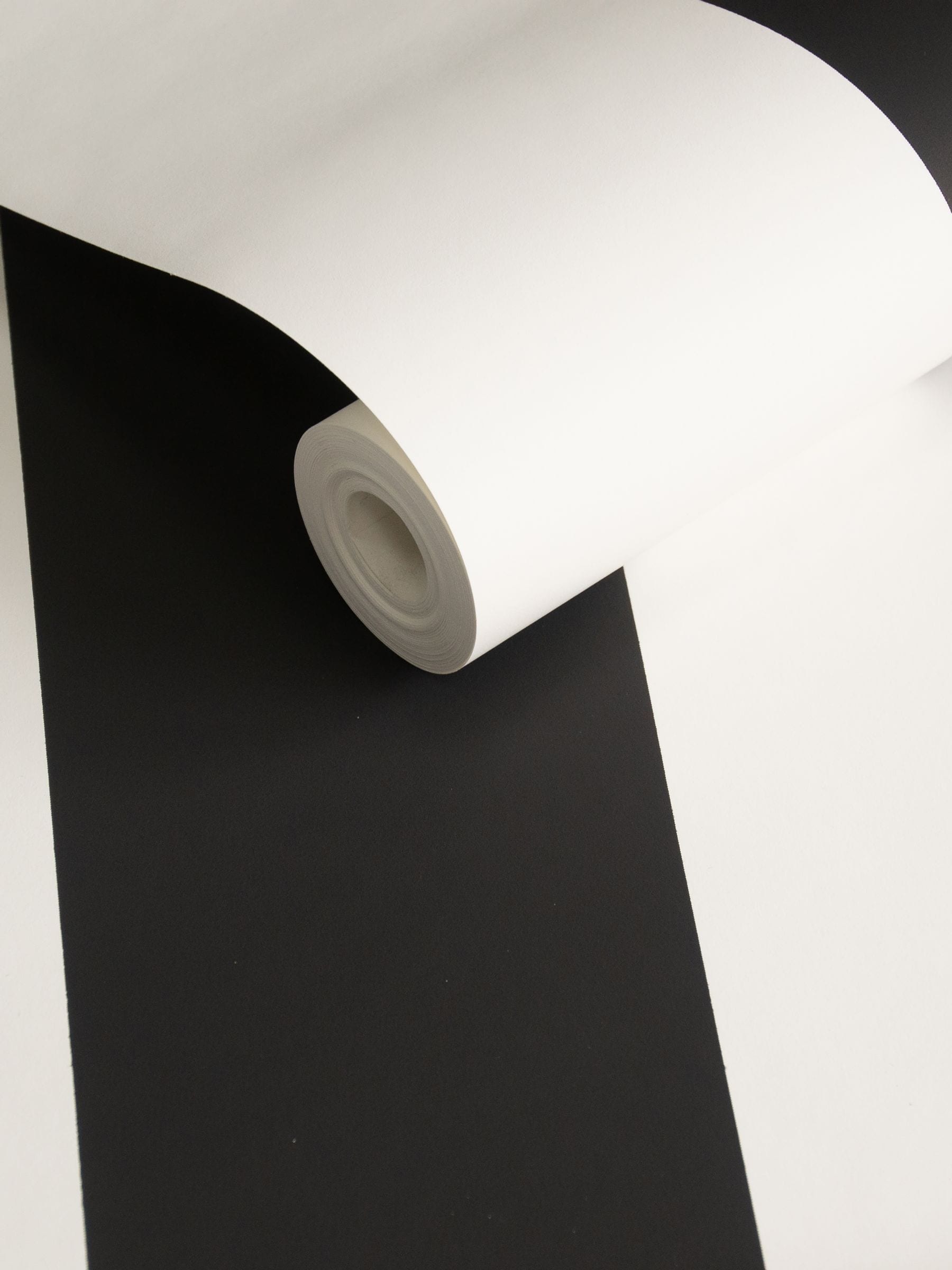 Style Sisters beige wide stripe wallpaper sample A4, imported from the UK