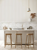 Style Sisters beige thin stripe wallpaper sample A4 (British brand)