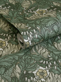 Laurence Llewelyn-Bowen wallpaper sample green floral print A4 - British product