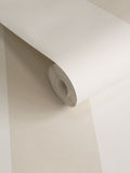 Style Sisters beige wide stripe wallpaper sample A4, imported from the UK