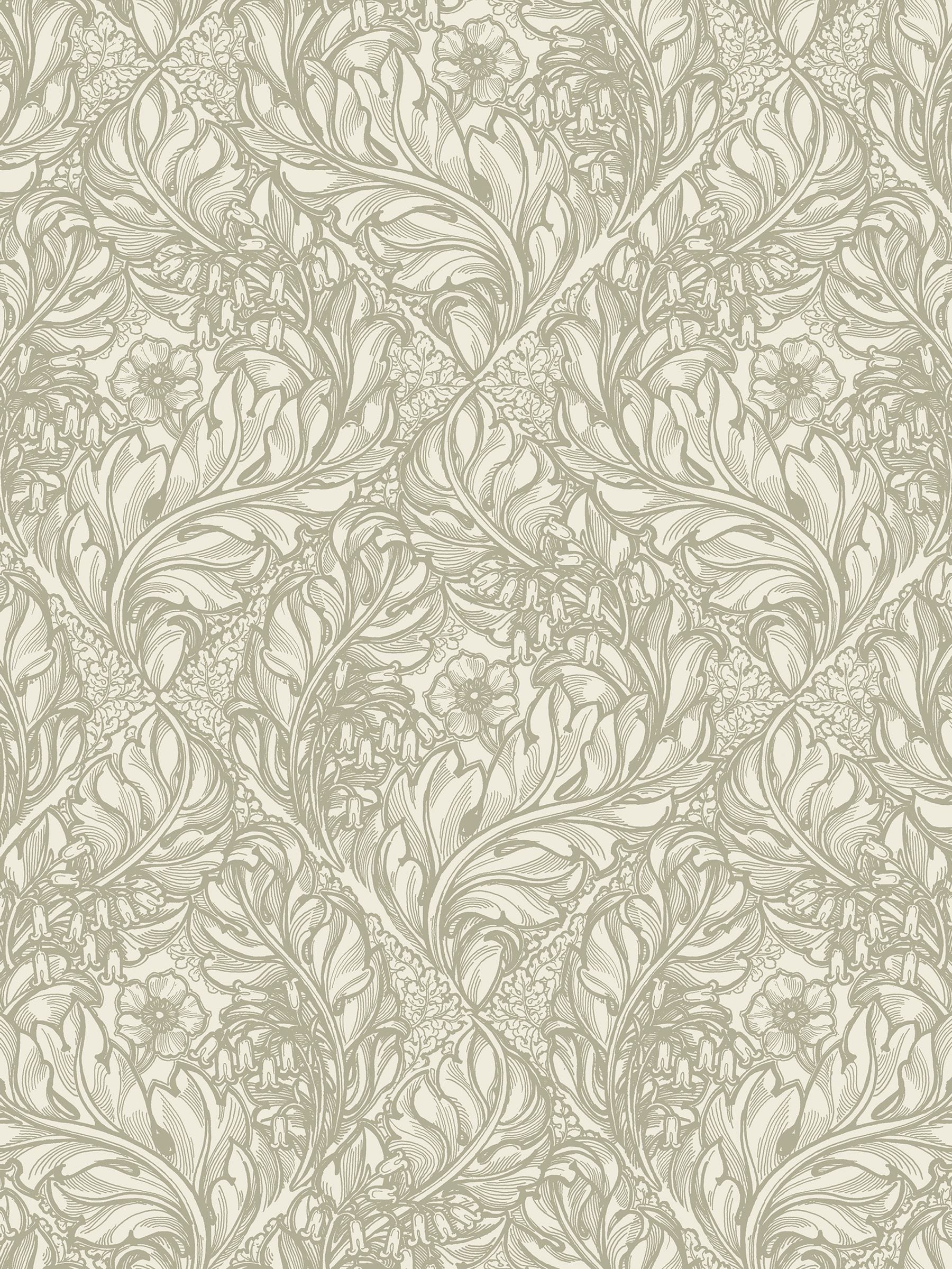 Laurence Llewelyn-Bowen green Rambleicious floral print wallpaper sample A4 - British product