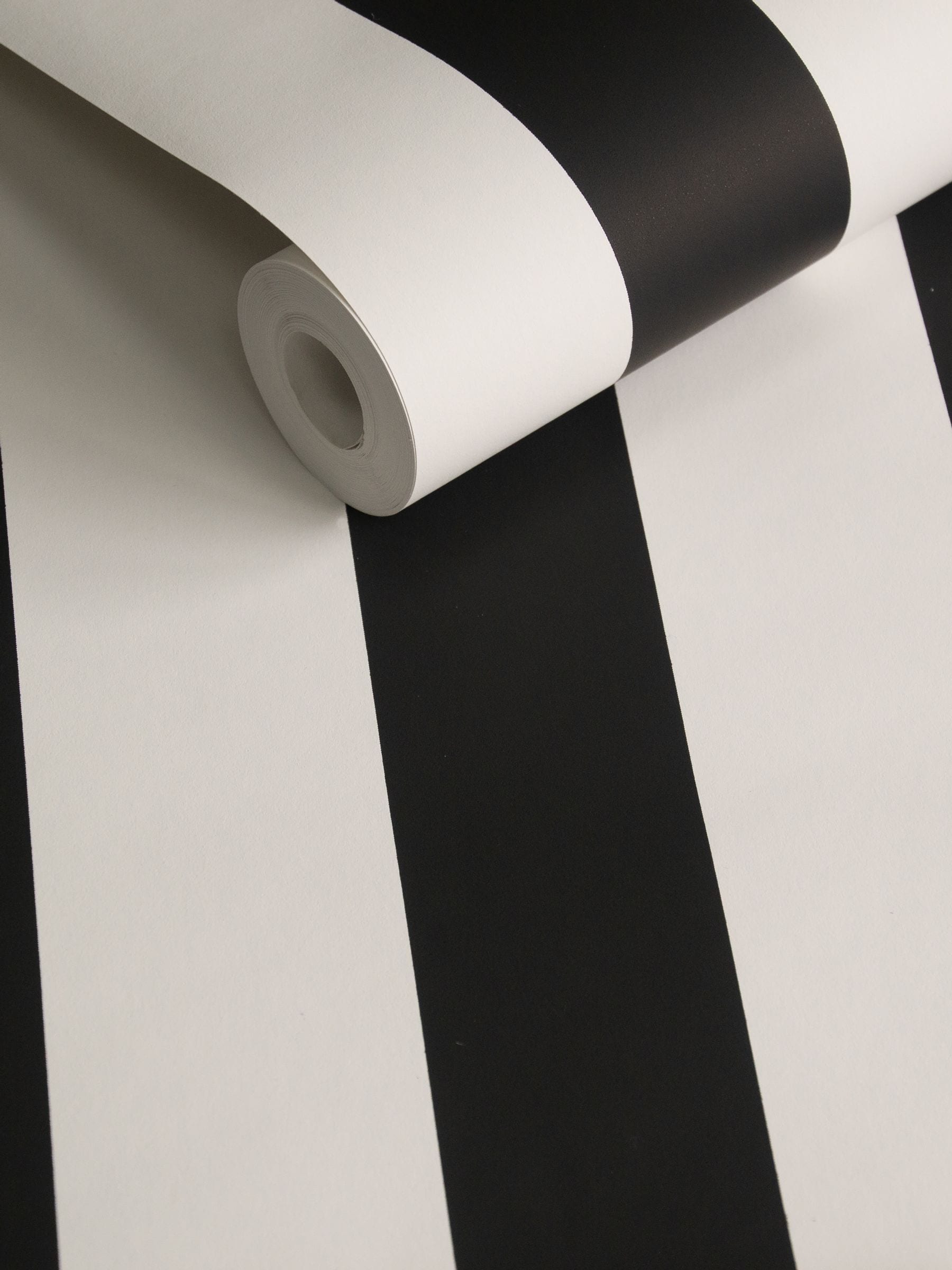 Style Sisters Black Medium Stripe A4 Wallpaper Sample