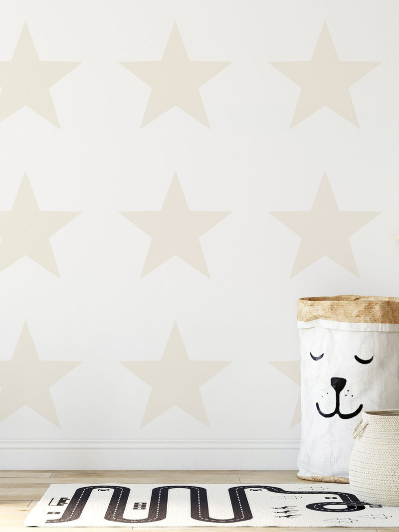 Style Sisters Beige Single Star A4 Wallpaper Sample