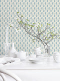 Galerie Blue French Country Motif A4 Wallpaper Sample