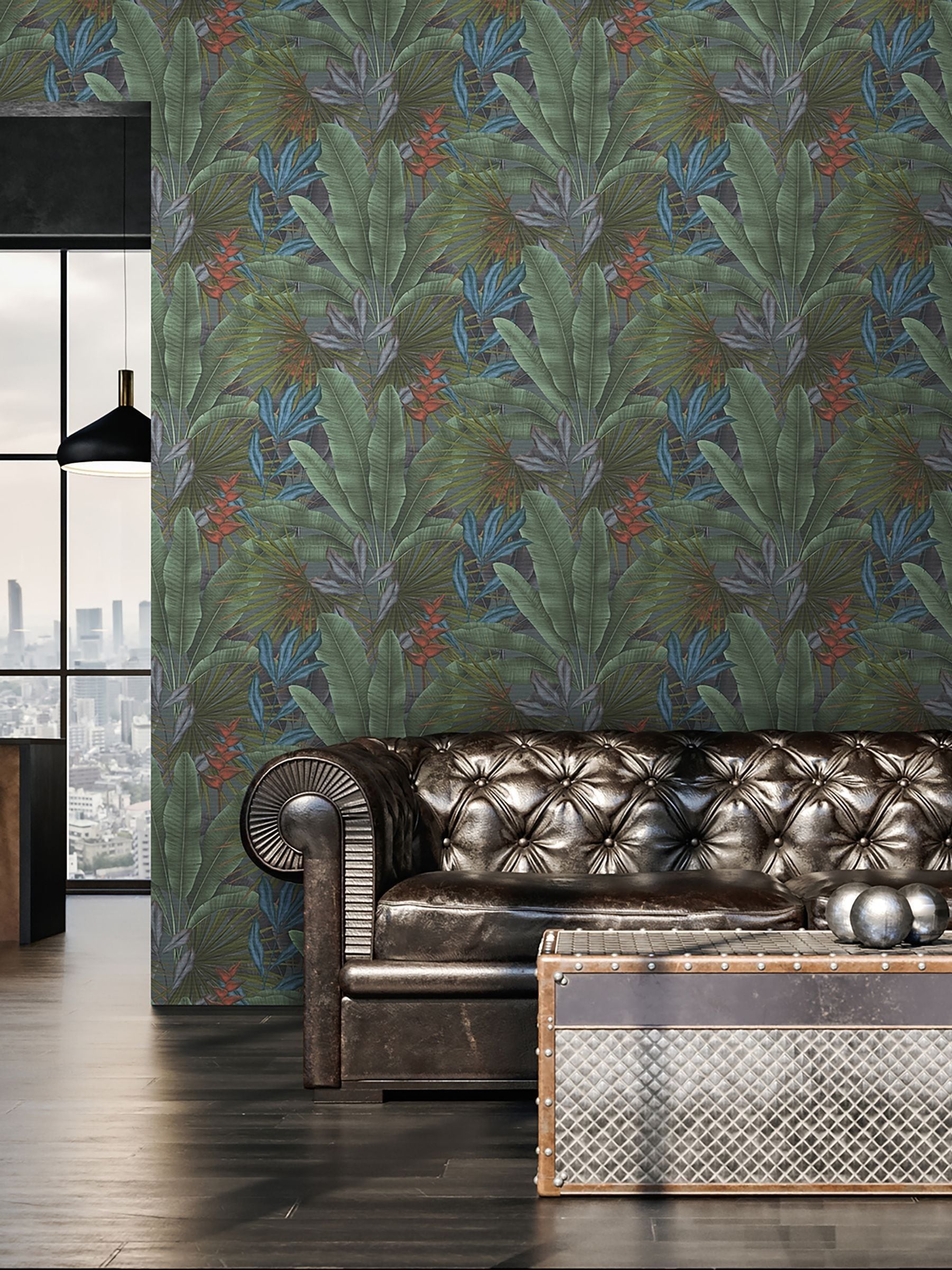 Galerie Purple Welcome Home Tree Leaf A4 Wallpaper Sample