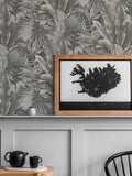 Galerie Silver Grey Welcome Home Tree Leaf A4 Wallpaper Sample
