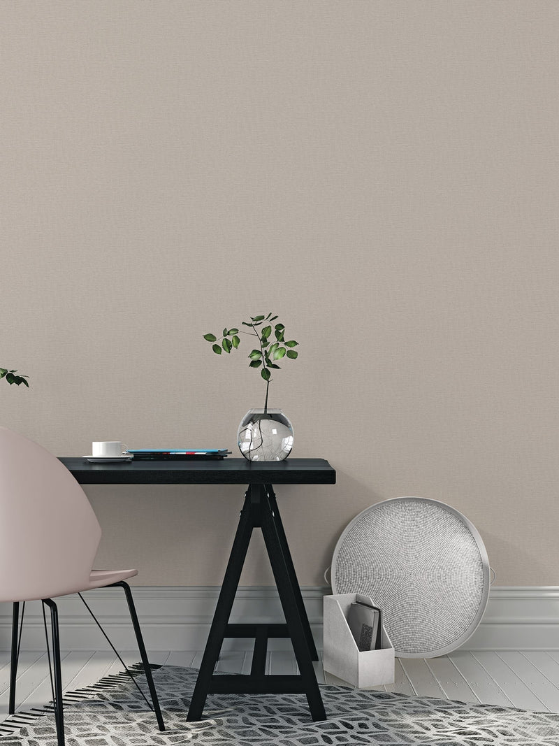 Laurence Llewelyn-Bowen beige nuance plain wallpaper sample A4, UK version