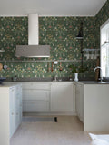Galerie Green Sommarang 2 Floral Print A4 Wallpaper Sample