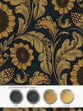 Laurence Llewelyn-Bowen Sunnyside Up yellow floral wallpaper sample - British product
