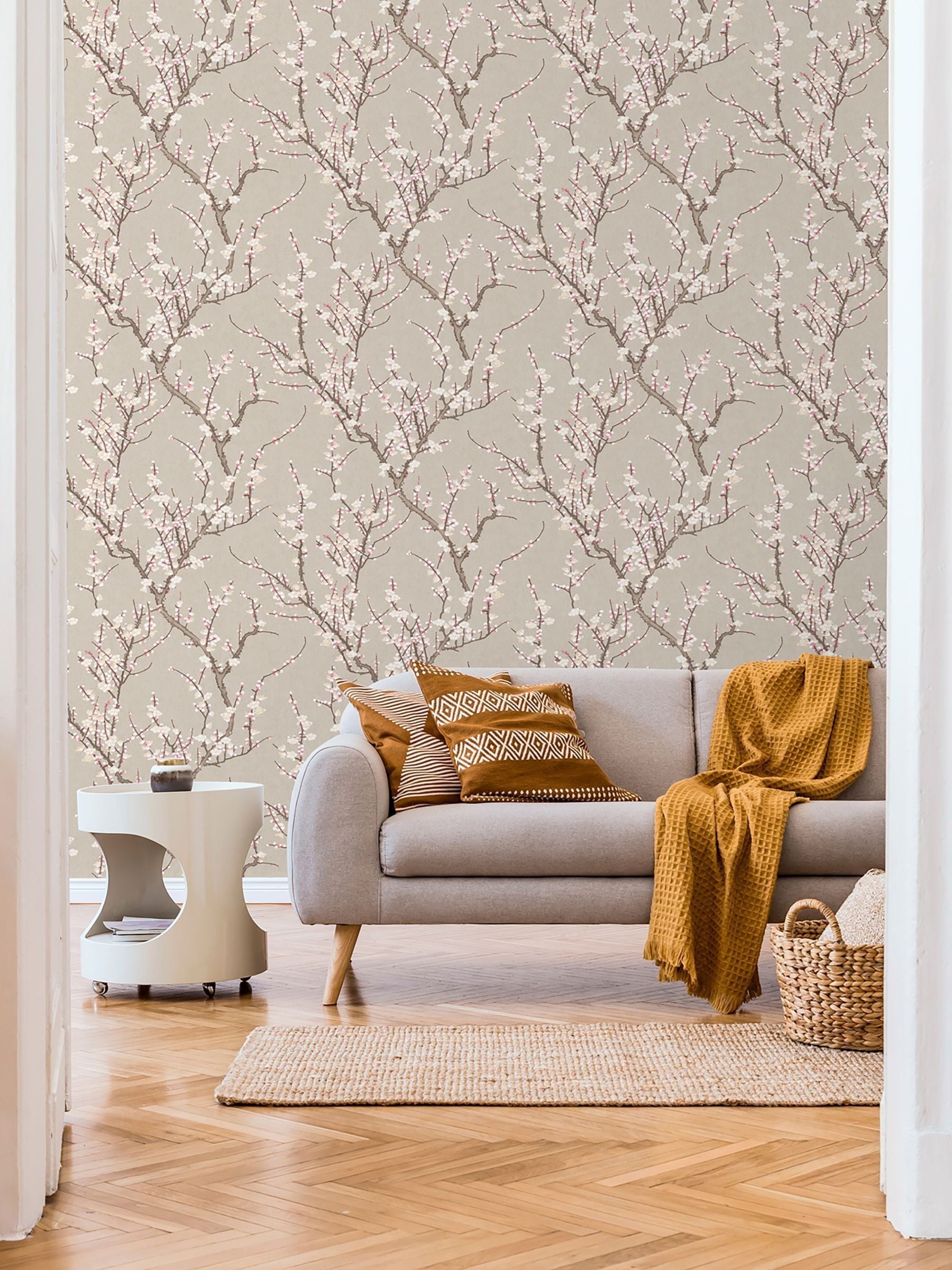Galerie Bronze Brown Spring Blossom Tree A4 Wallpaper Sample