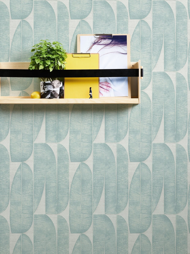 Galerie blue welcome home tree leaf A4 wallpaper sample, imported from the UK