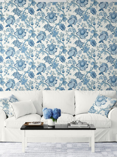 Next Galerie Blue French Country Floral Print A4 Wallpaper Sample- Buy online at McGrocer