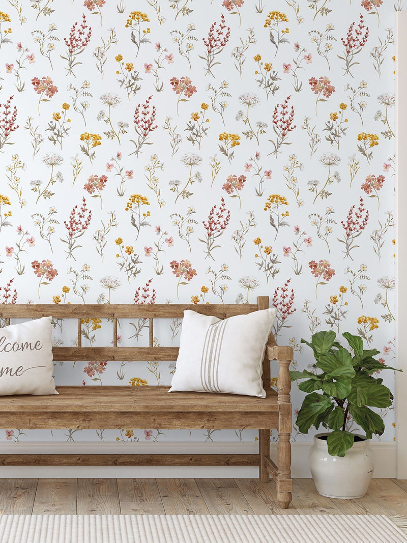 Galerie Yellow Spring Blossom Botanical A4 Wallpaper Sample