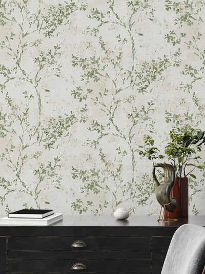 Next Galerie Green Welcome Home Tree Leaf Wallpaper Sample A4- Buy online at McGrocer