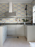 Galerie Green Sommarang 2 Floral Print Wallpaper Sample A4