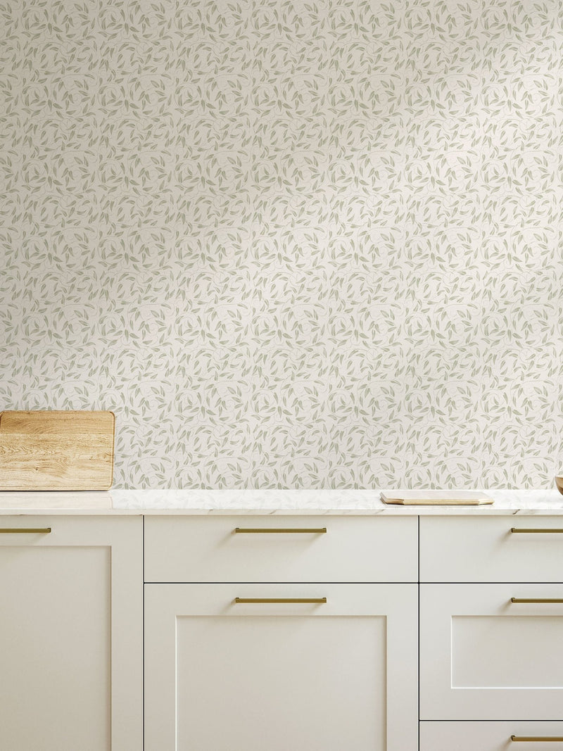 Laurence Llewelyn-Bowen Tit Willow tree leaf wallpaper sample A4 - British product