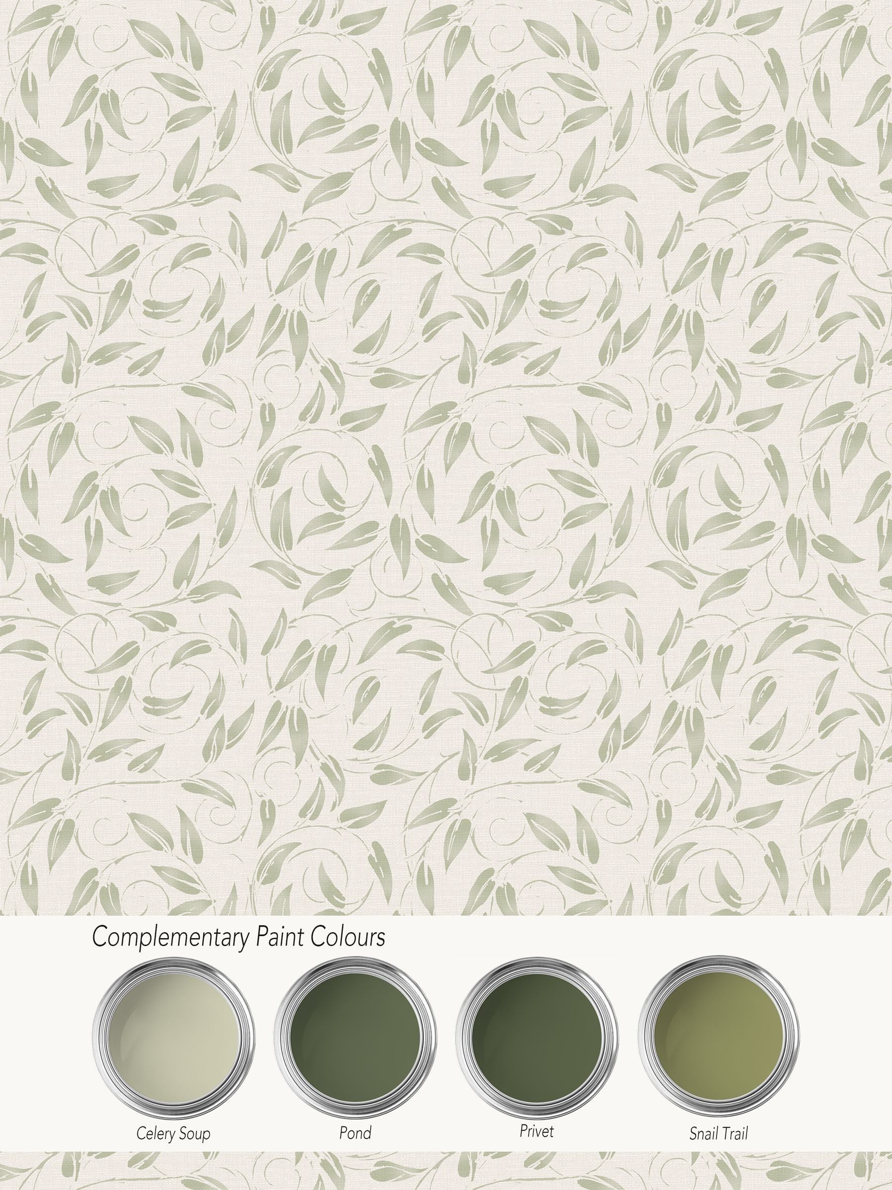 Laurence Llewelyn-Bowen Tit Willow tree leaf wallpaper sample A4 - British product