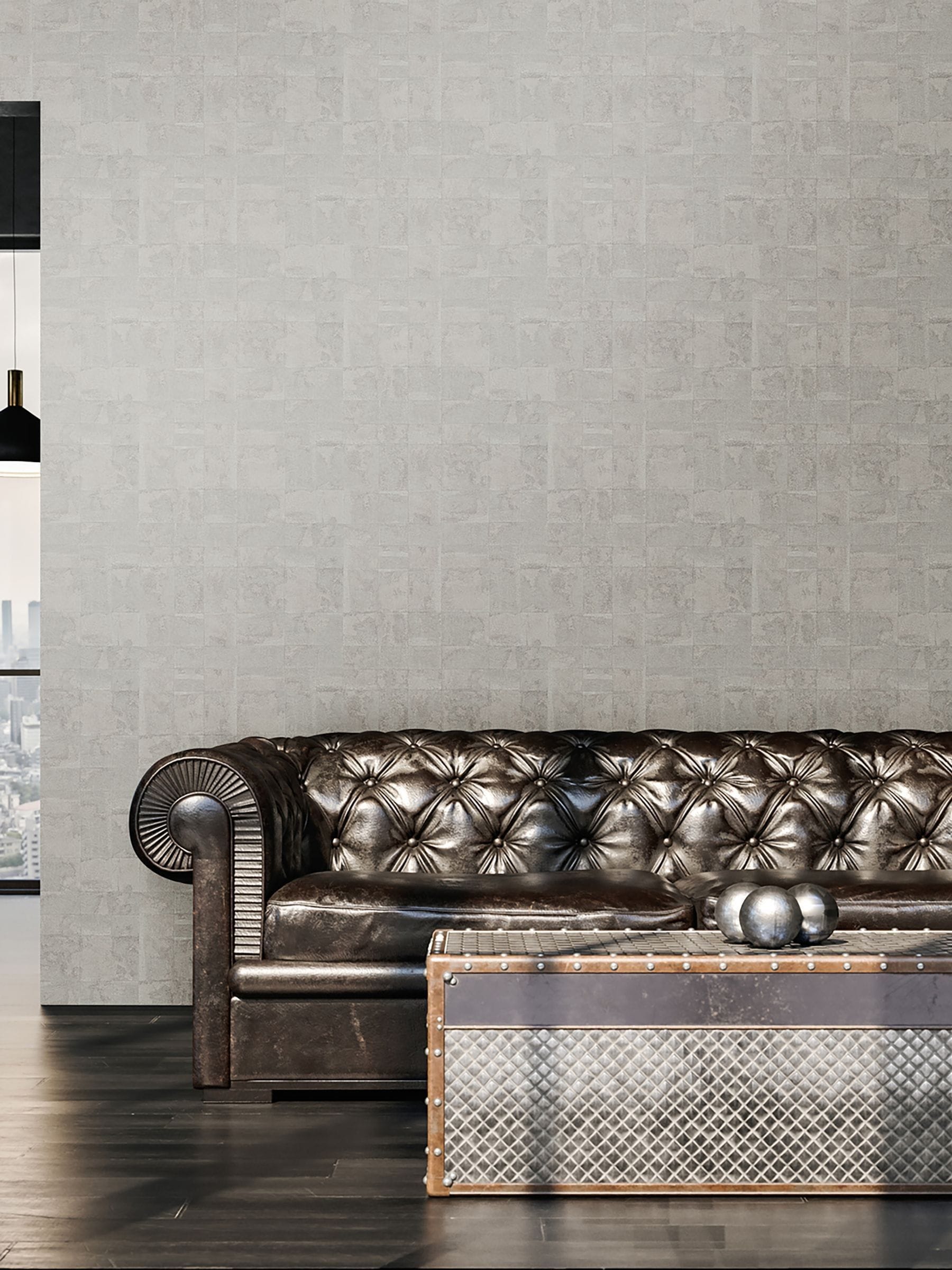 Galerie Beige Welcome Home Tile A4 Wallpaper Sample