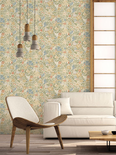 Next Galerie Green Sommarang 2 Floral Print A4 Wallpaper Sample- Buy online at McGrocer