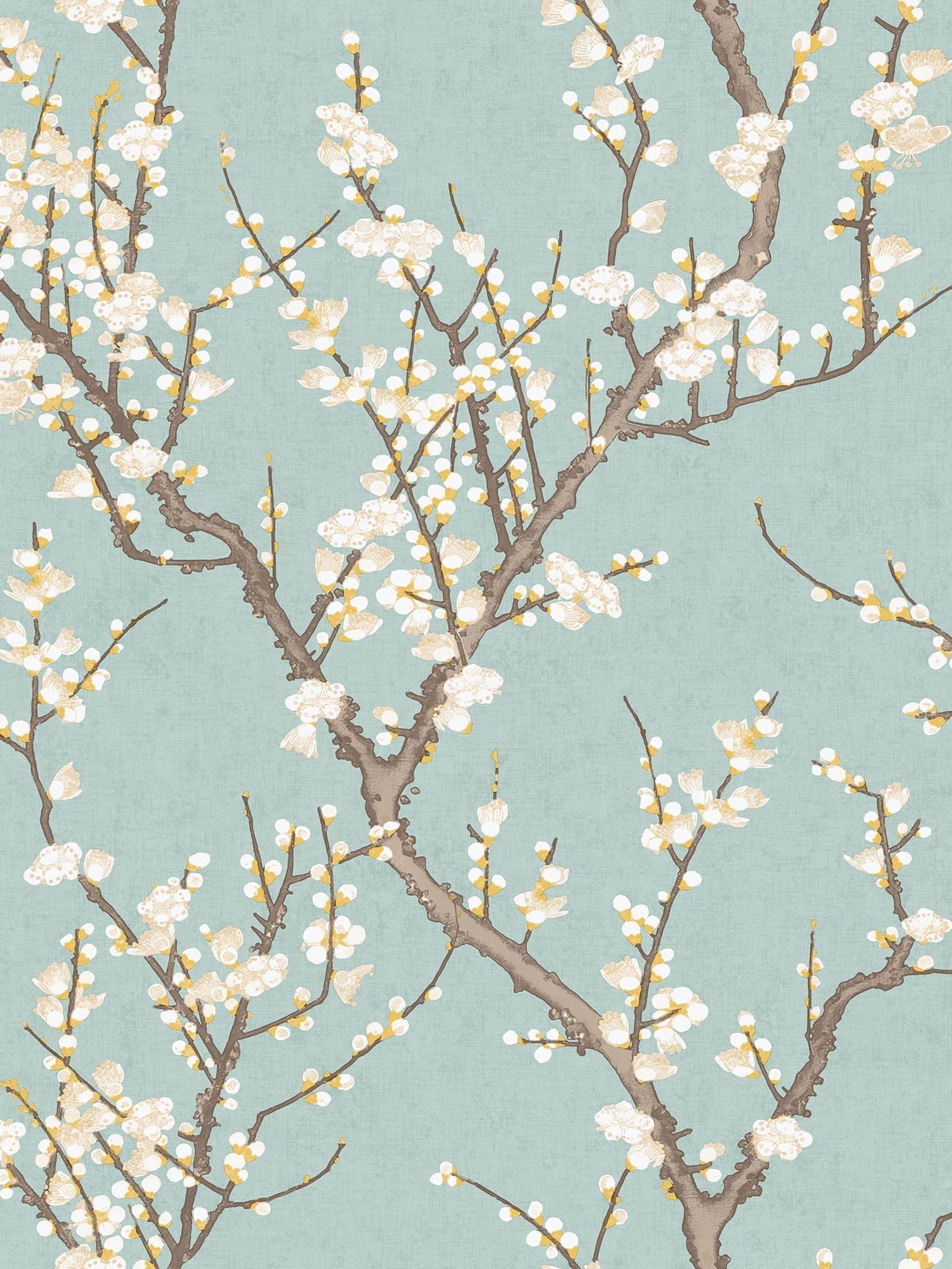 Galerie green spring blossom tree wallpaper sample A4, imported from the UK