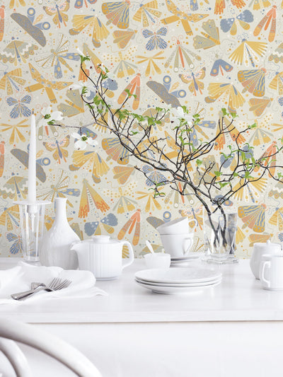Next Galerie Yellow Sommarang 2 Butterfly A4 Wallpaper Sample- Buy online at McGrocer