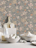 Galerie Pink Sommarang 2 Floral Print A4 Wallpaper Sample