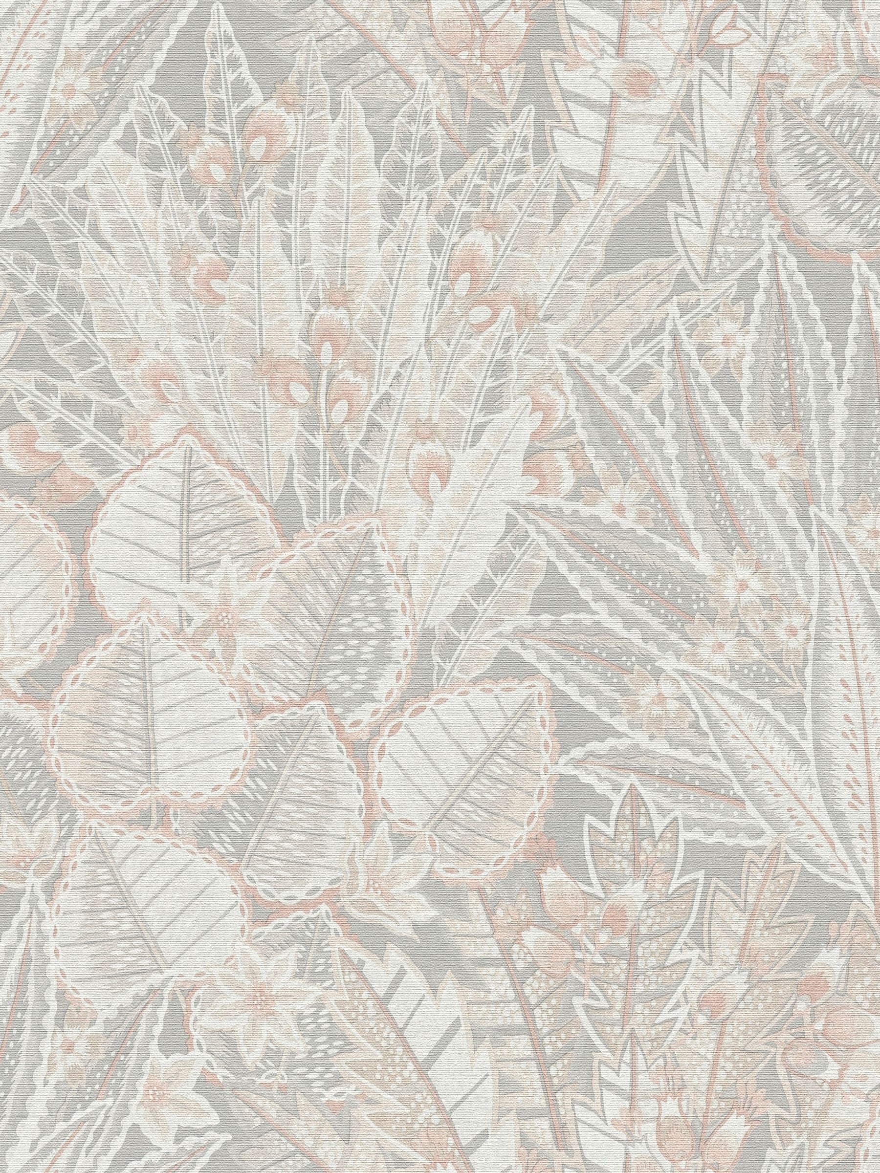Galerie Beige Welcome Home Floral Print A4 Wallpaper Sample