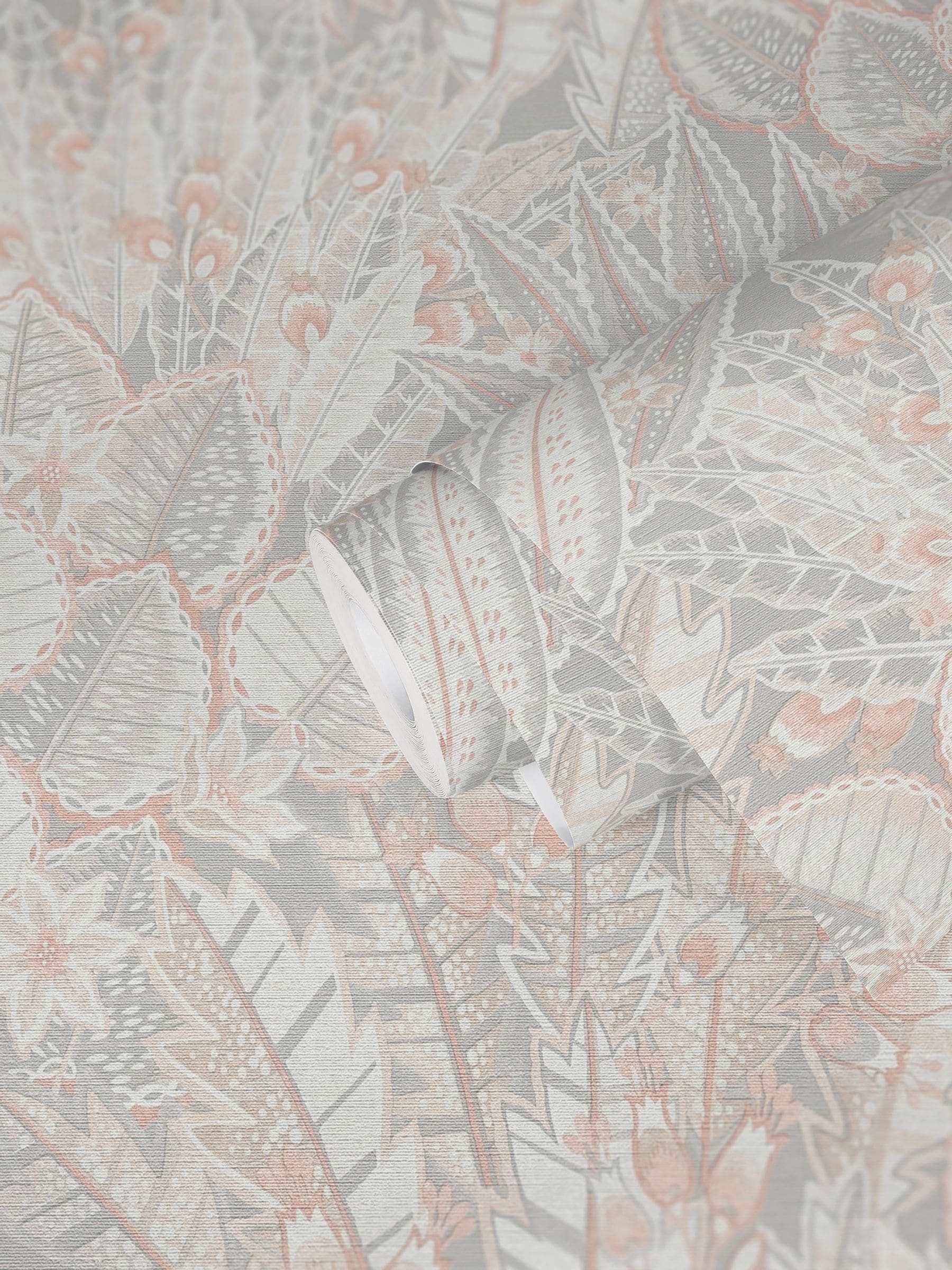 Galerie Beige Welcome Home Floral Print A4 Wallpaper Sample