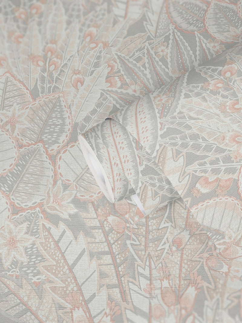 Galerie Beige Welcome Home Floral Print A4 Wallpaper Sample