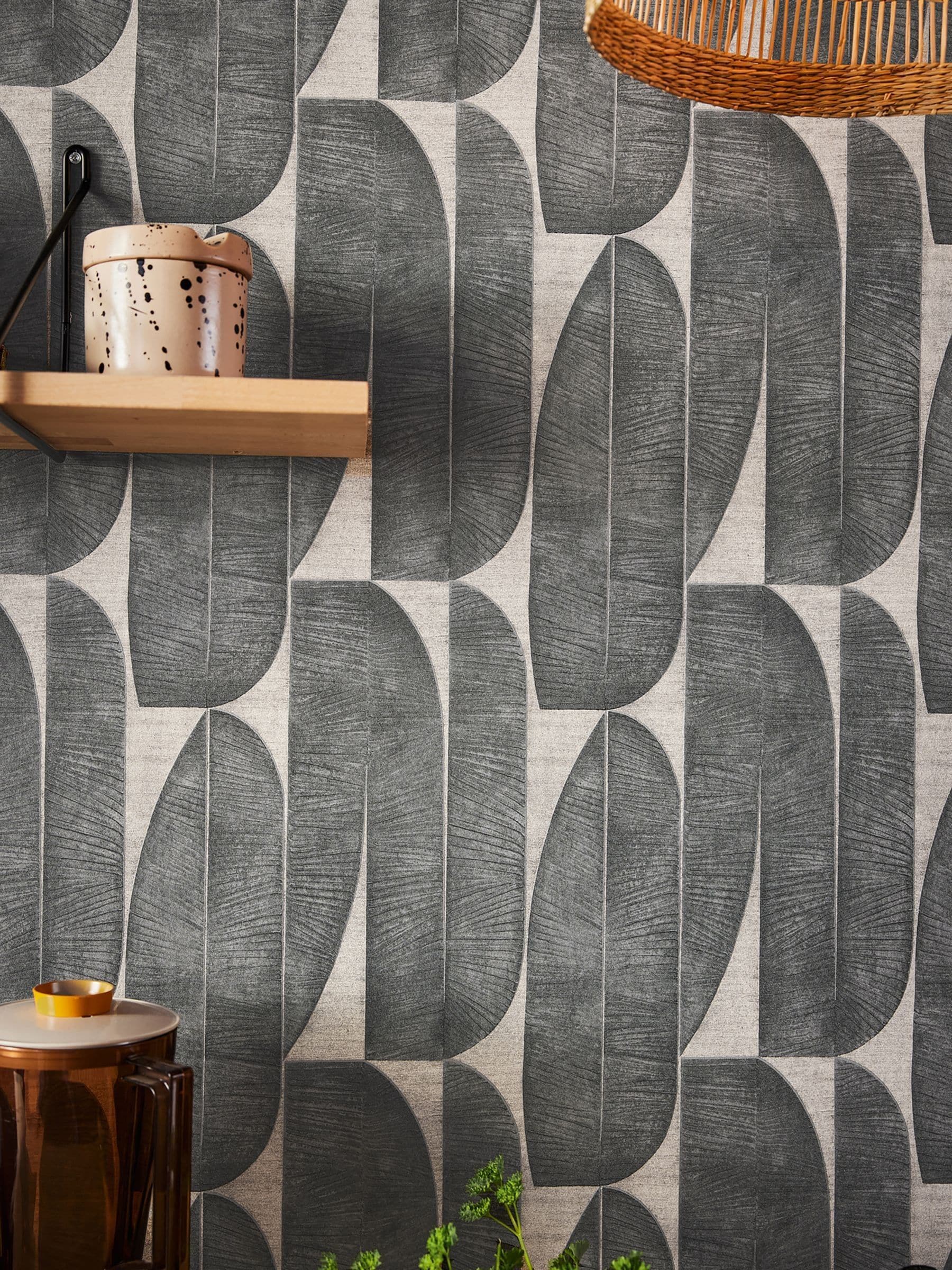 Galerie Blue Welcome Home Tree Leaf Wallpaper Sample A4
