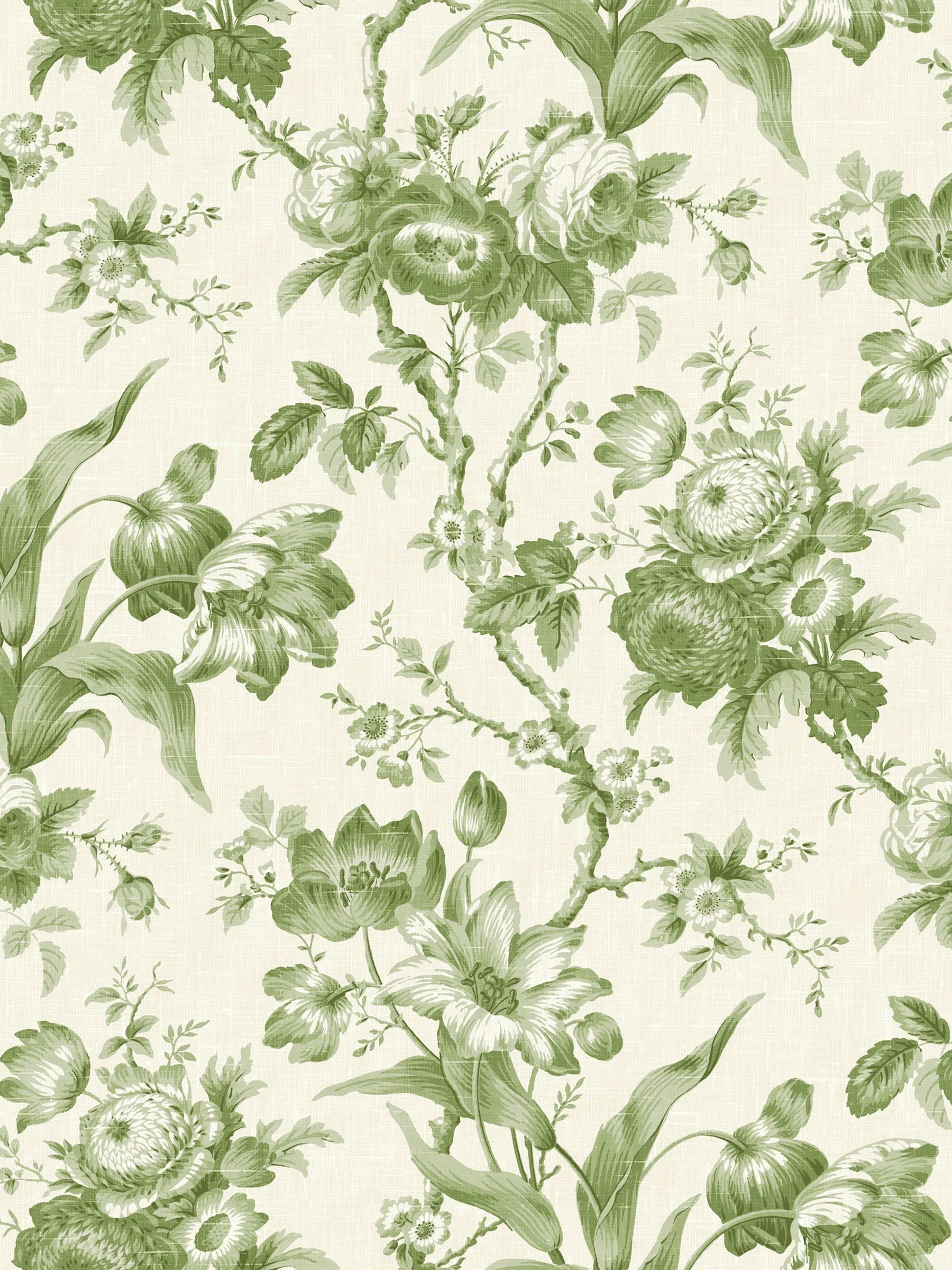 Galerie Green French Country Floral wallpaper sample A4, UK version
